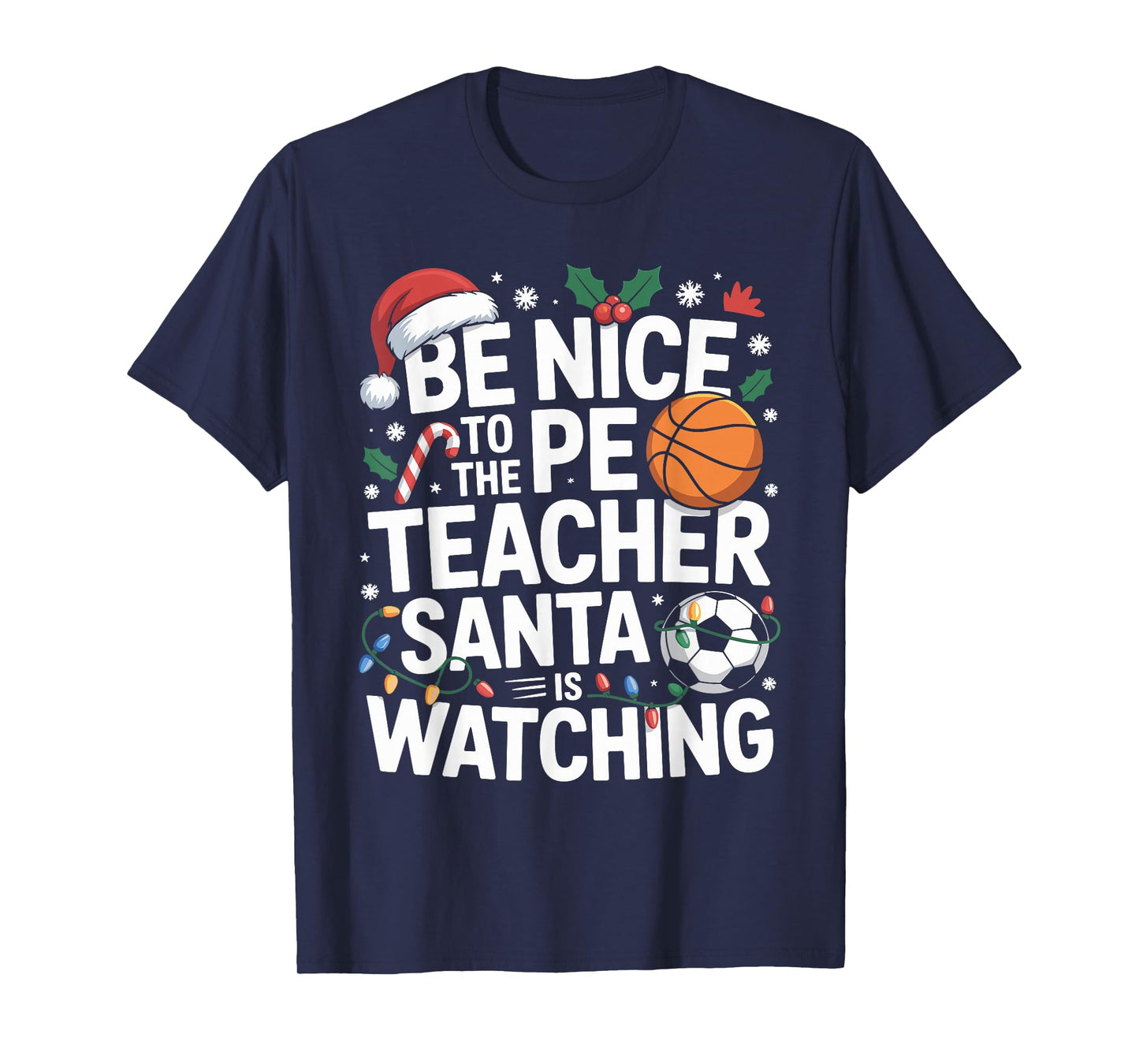 PE Teacher Christmas Physical Education Xmas T-Shirt
