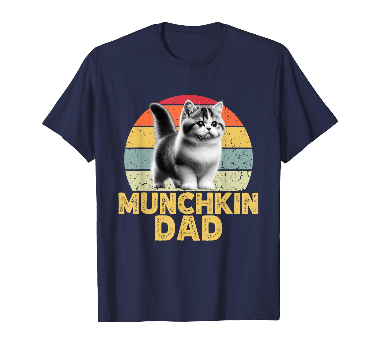Munchkin Cat Dad Funny I Love My Munchkin Cat Retro T-Shirt