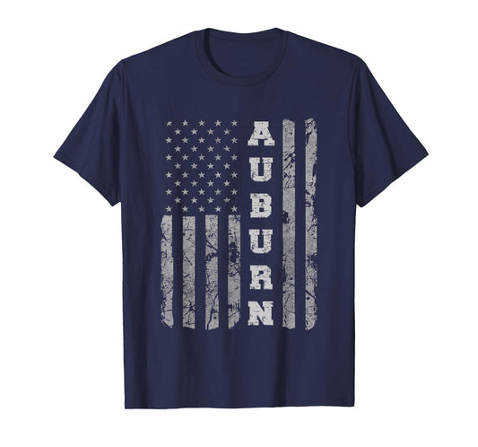Auburn, Alabama, American Flag T-Shirt