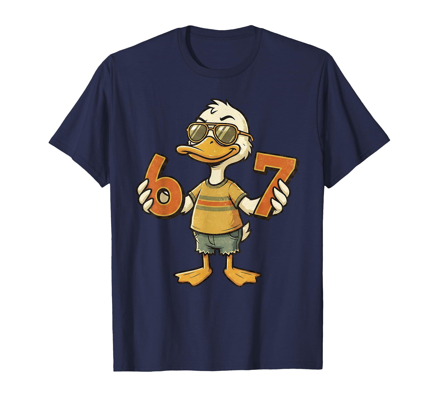 67 Meme Cute Duck 6 7 Funny Six Seven 6-7 Gen Alpha Slang T-Shirt