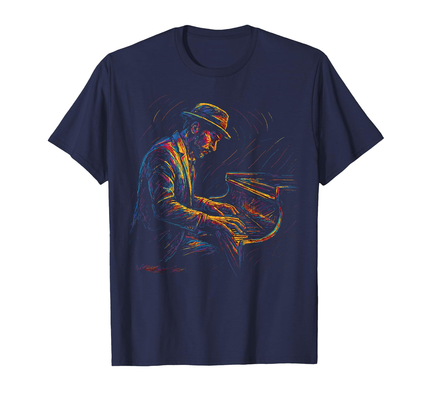 Jazz Musician Piano Player Pianist Artistic Music Jazz Lover T-Shirt