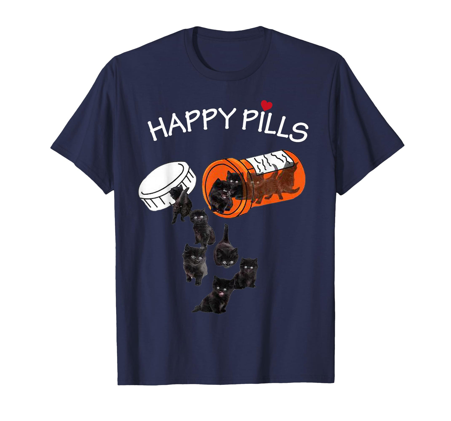 Happy Pills Black Cat T-Shirt
