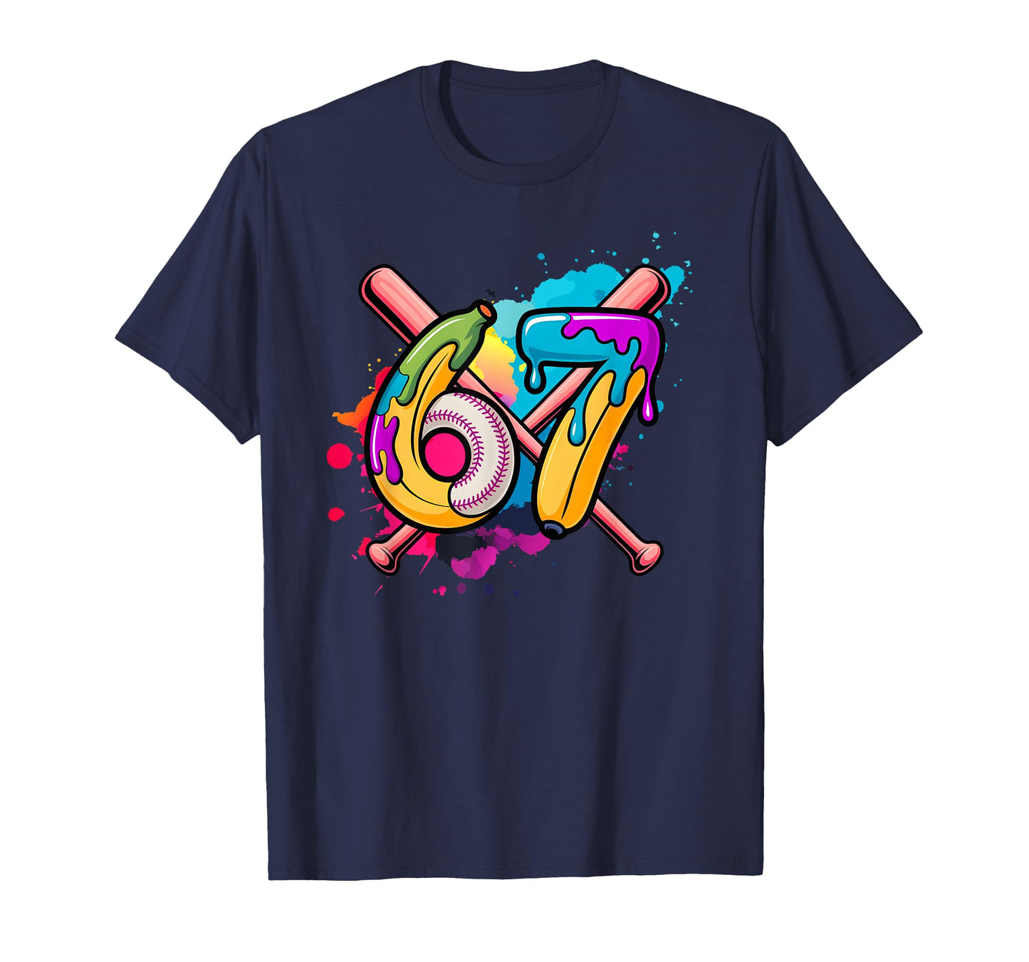 Funny Banana Baseball 67 Ice Cream Drip Meme T-Shirt