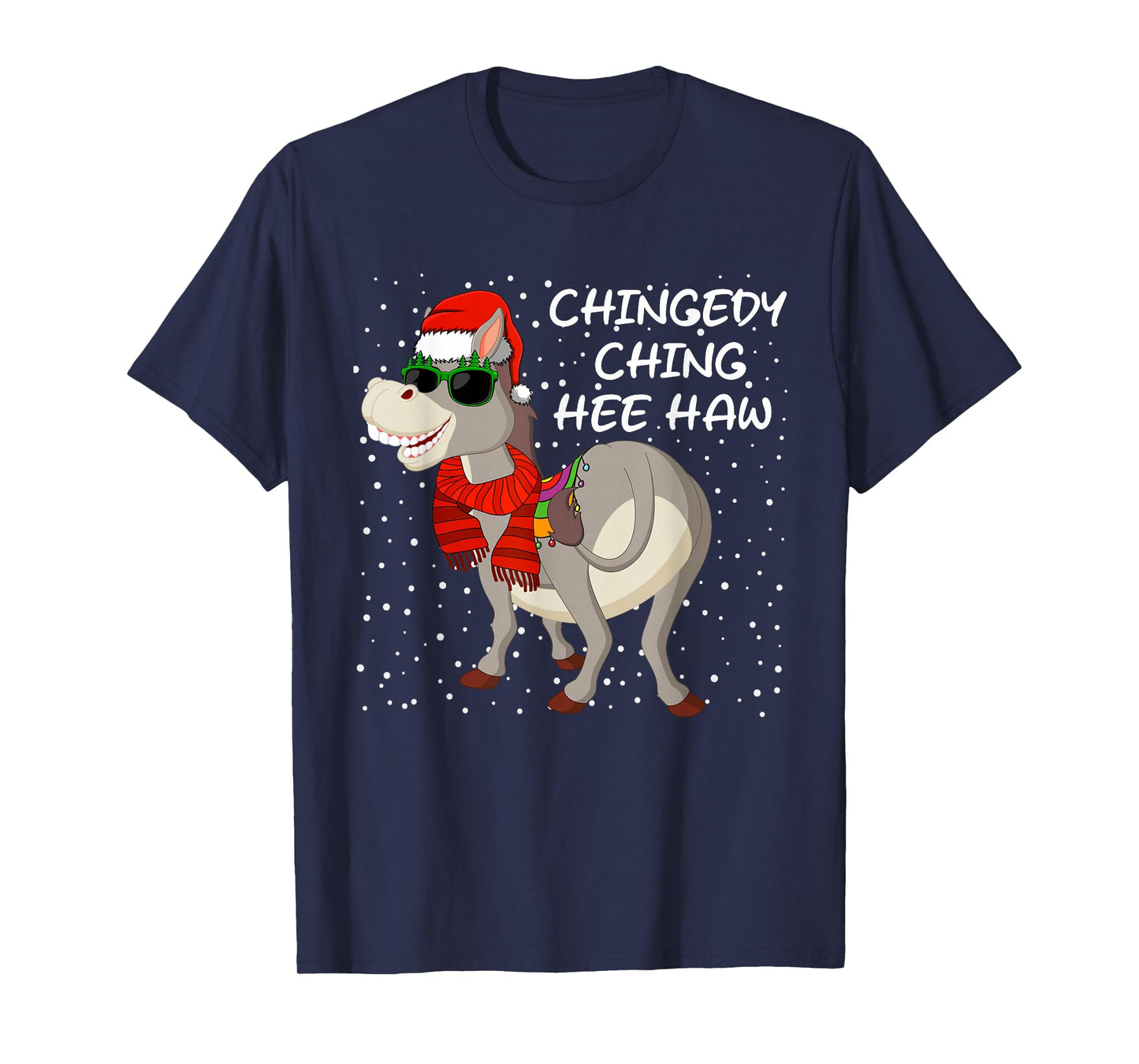Christmas Donkey Italian Xmas Funny Donkey Lover Pajamas T-Shirt