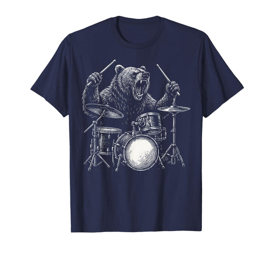 Bear Drummer Nature T-Shirt