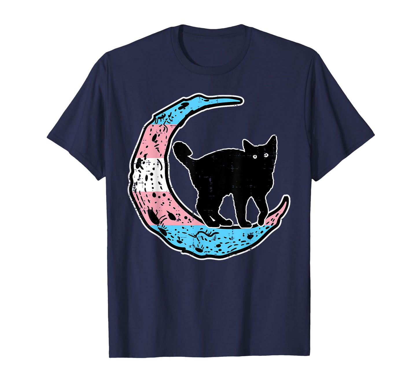Trans Cat Moon Transgender Pride Transexual Lgbt Girls Women T-Shirt