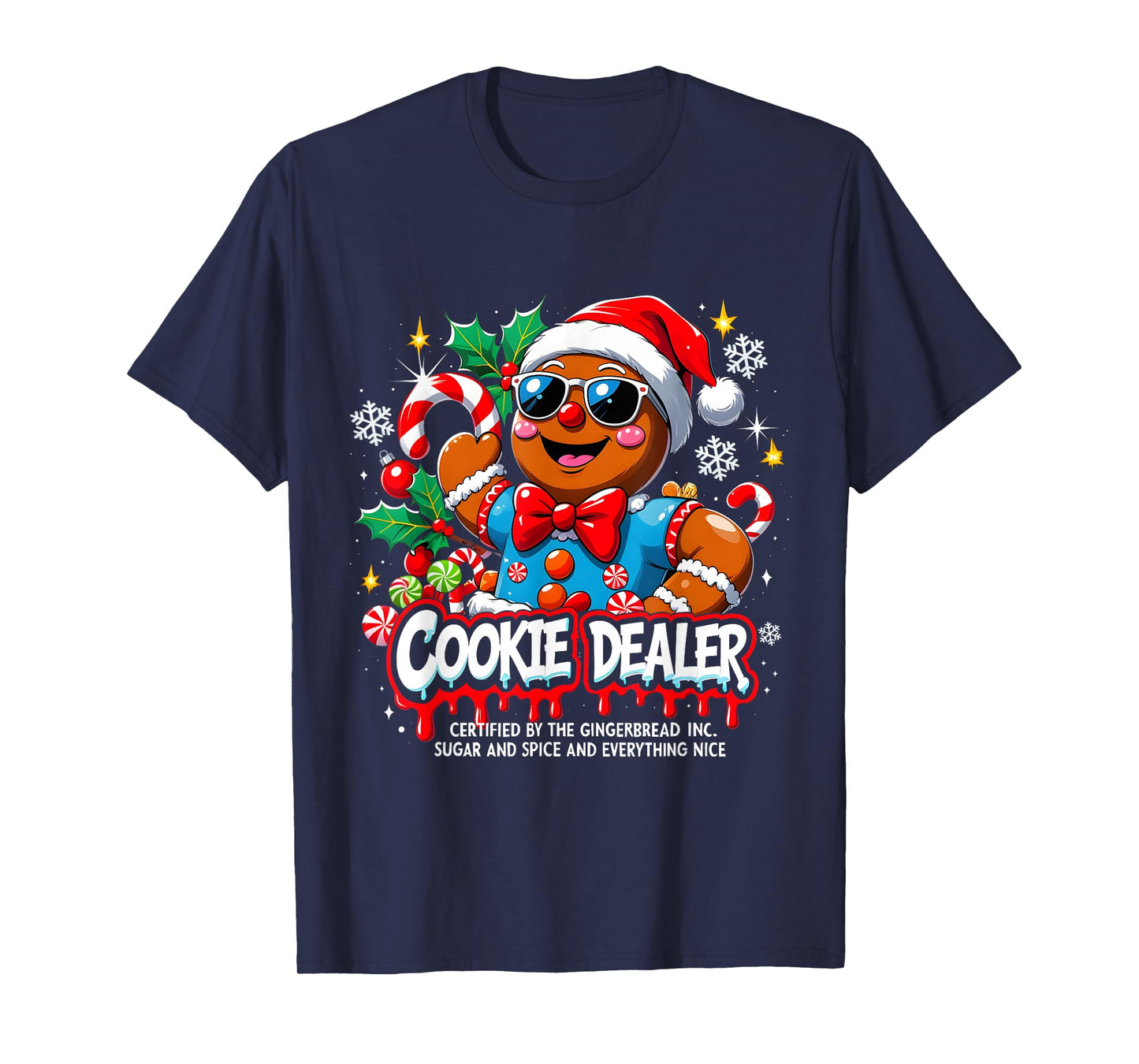 Cookie Dealer Funny Gingerbread Christmas Art T-Shirt