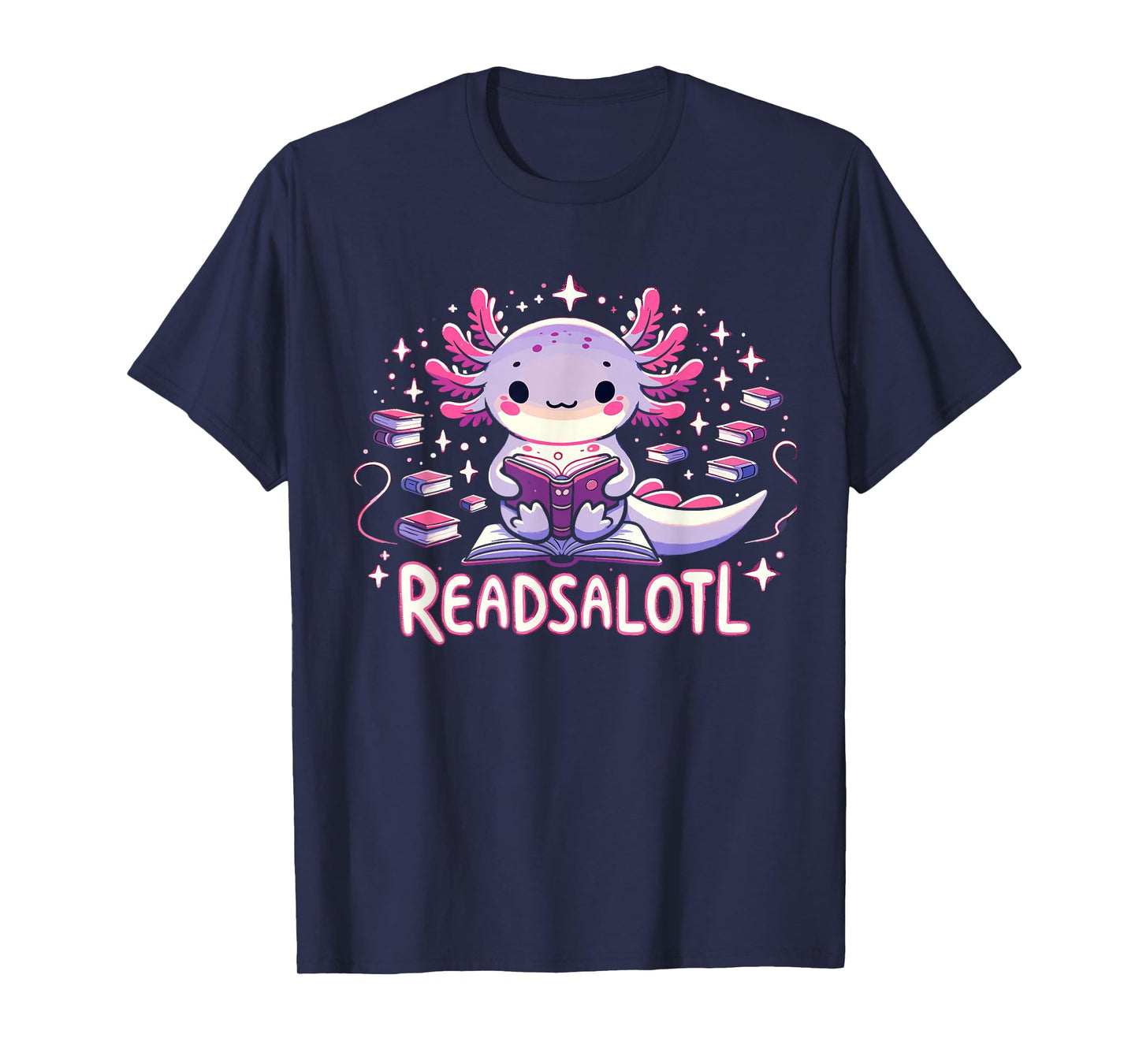 Axolotl Books Readsalotl Reading Bookworm Boys Girls Kids T-Shirt