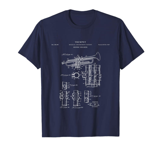 Trumpet Patent - Music T-Shirt