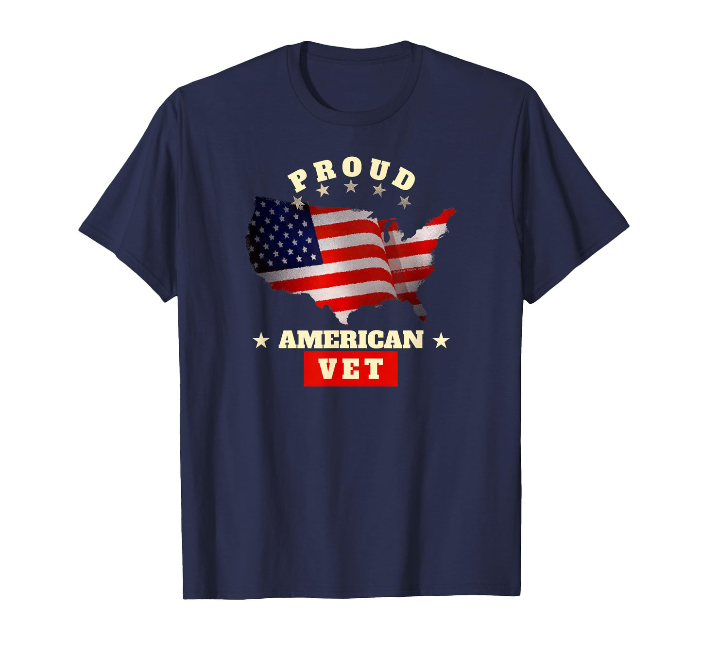 USA Flag Patriotic Proud American VET - Veterans T-Shirt