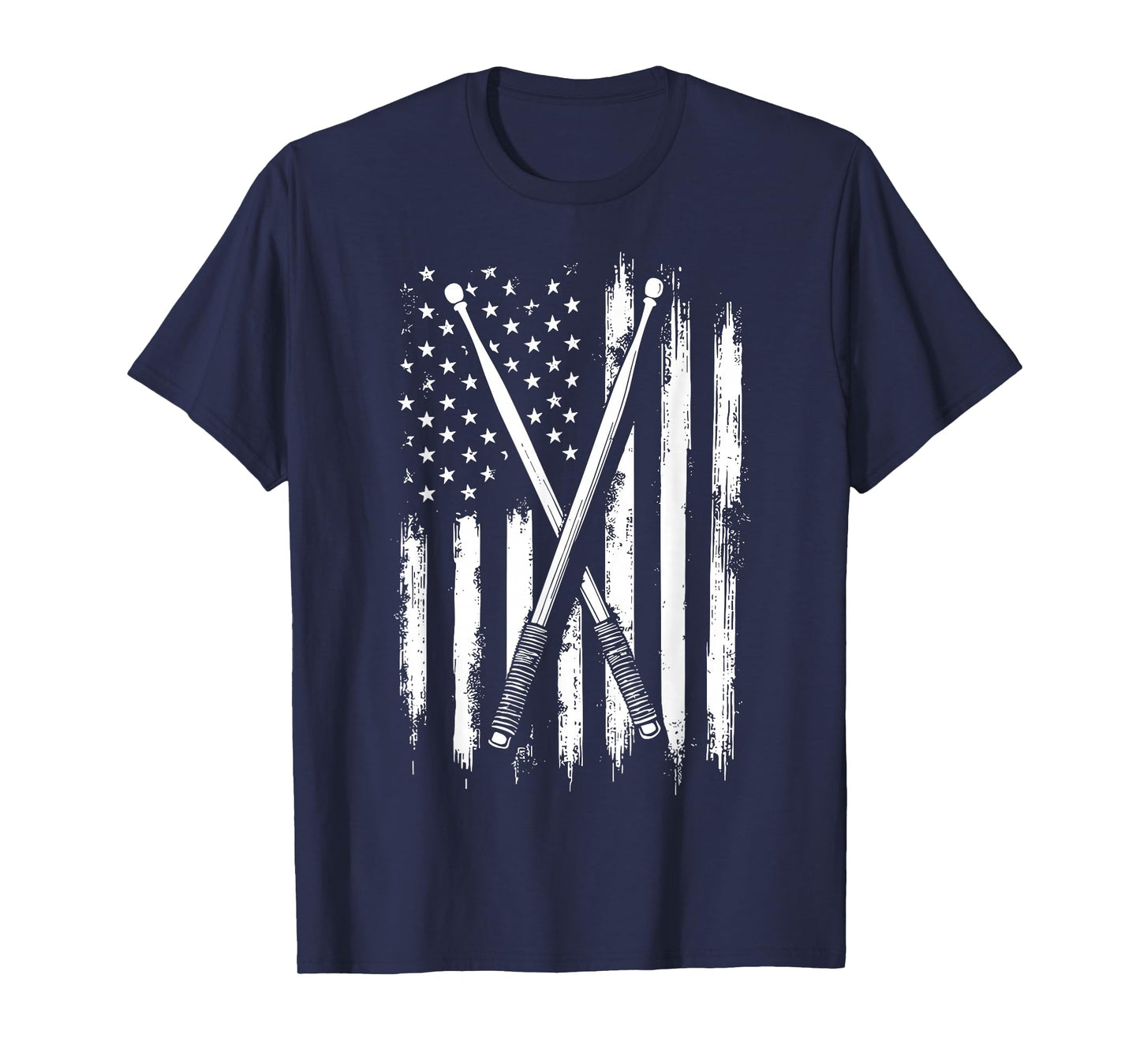 American Flag Drumsticks USA Drummers T-Shirt