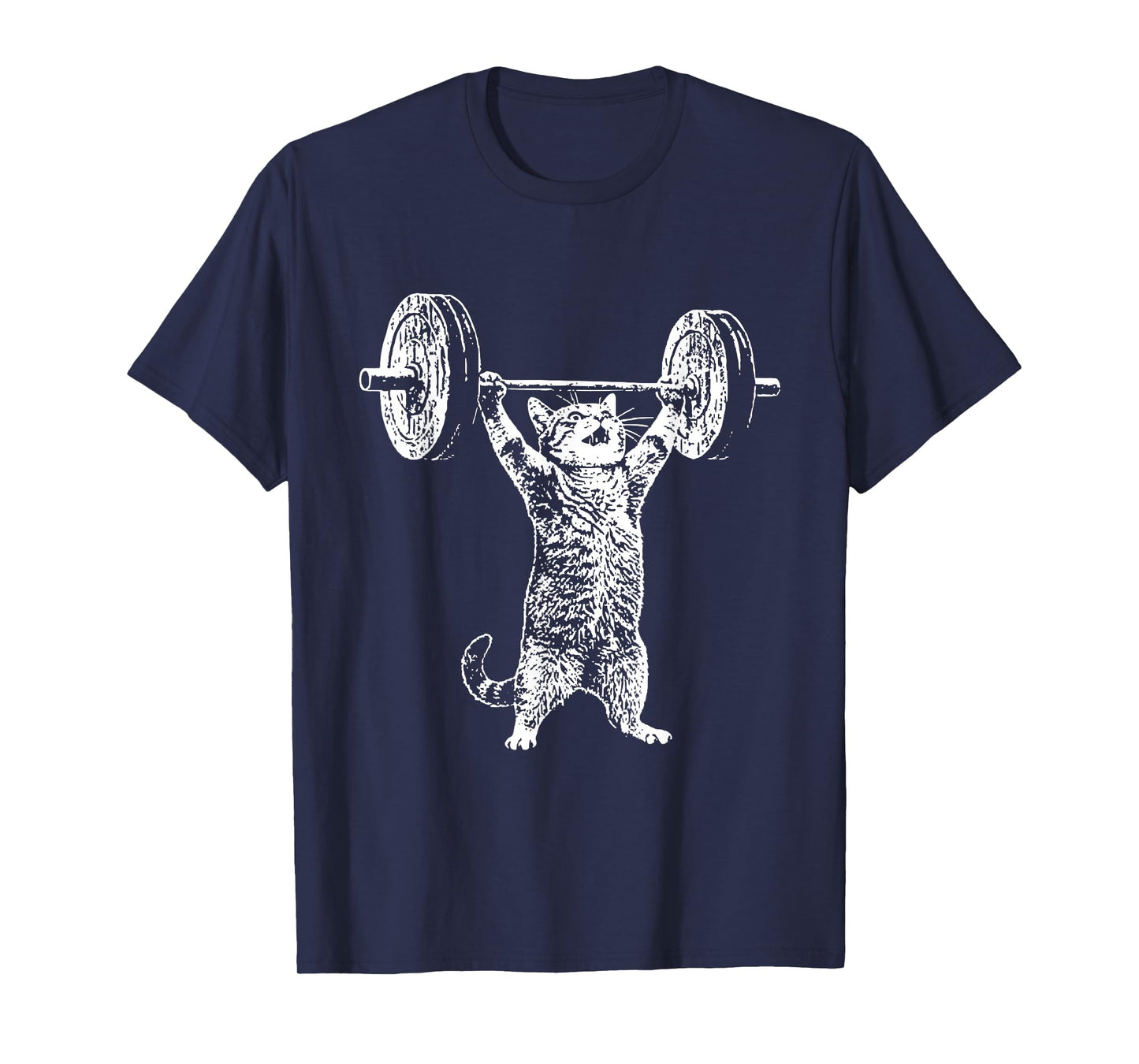Funny Cat Gym Workout Deadlift Cat Meme Gym Pump Kitten T-Shirt