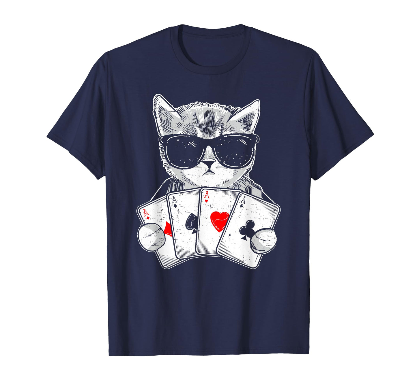 Cat Play Poker Gambling Casino Dealer Poker Player Gambler T-Shirt