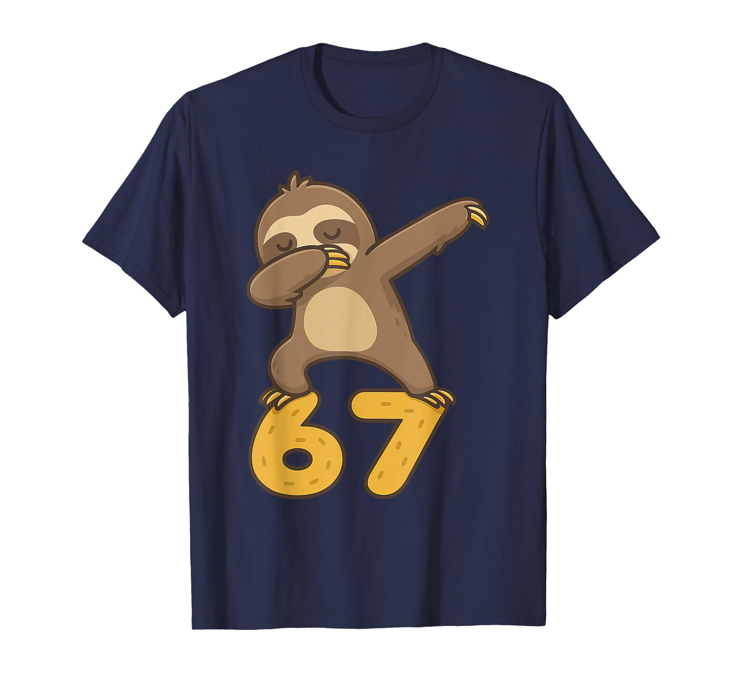 Funny Dabbing Sloth 67 Six Seven Meme T-Shirt