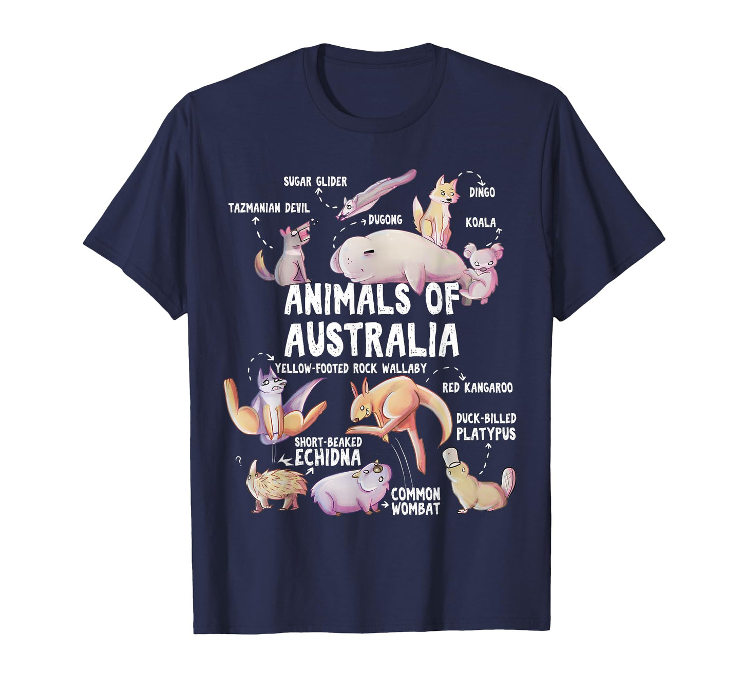 Animals of Australia Australian Animal Educational Gift Cute T-Shirt