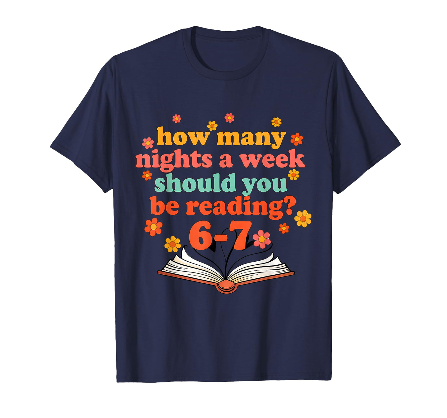 Funny Six Seven Meme 6 7 Teacher Book Reading 6 7 Teacher T-Shirt