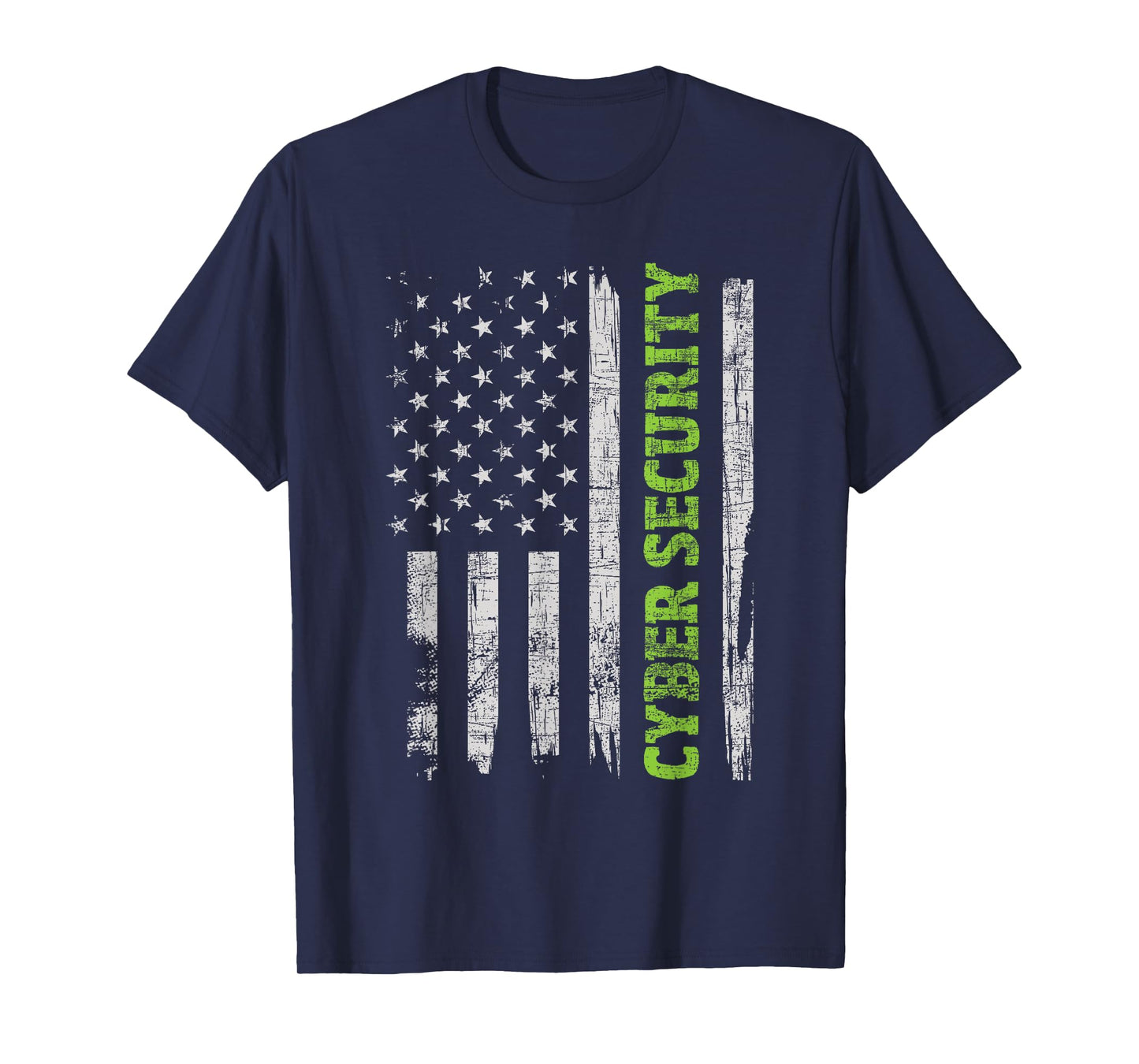 Cybersecurity - USA Flag Computer Engineer Programmer Hacker T-Shirt