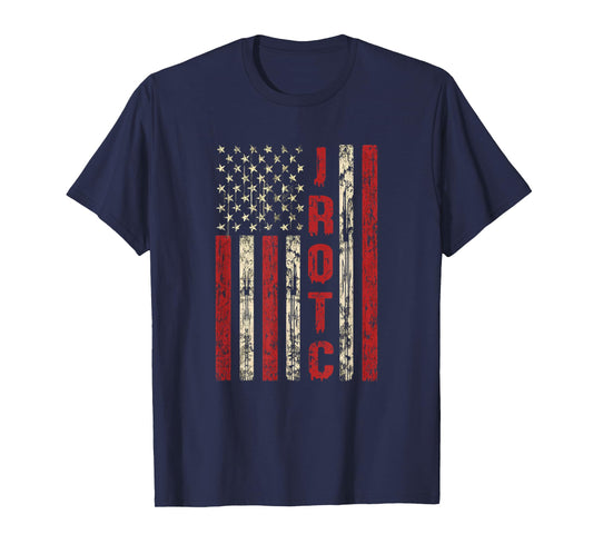 Funny Junior ROTC Cadet American Flag JROTC Cool Vintage T-Shirt