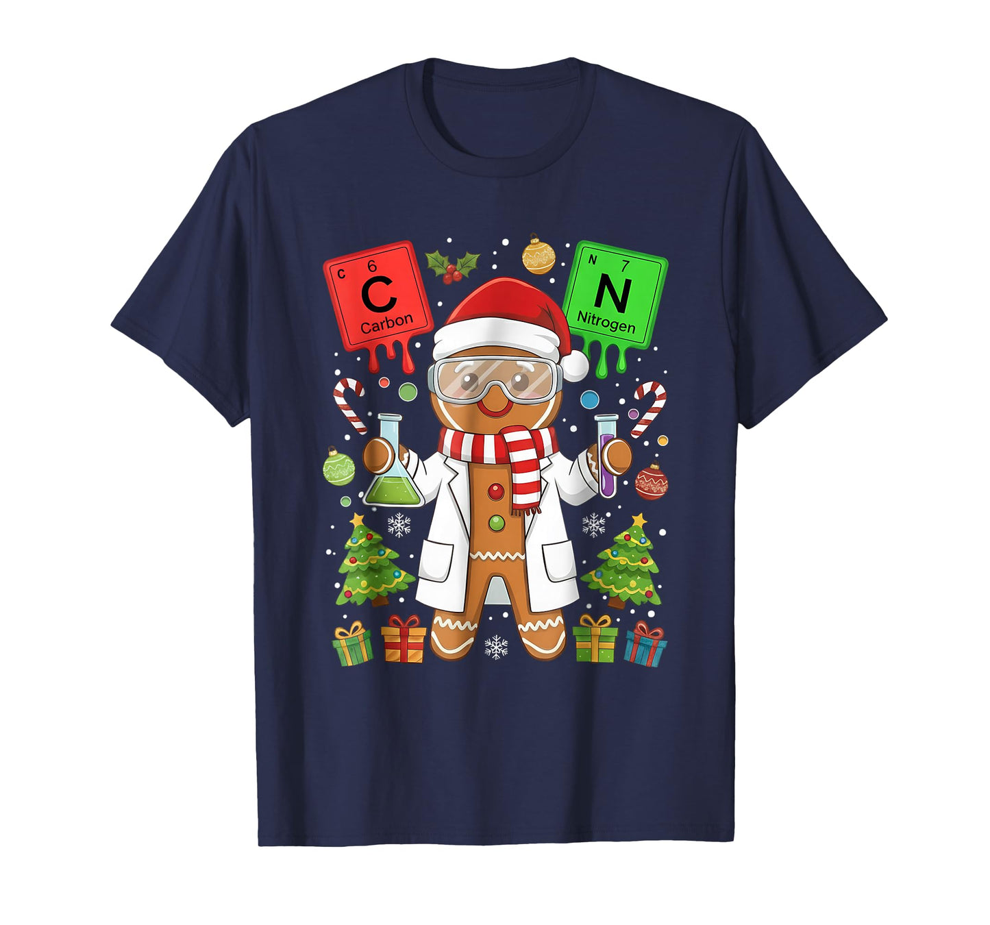 67 Chemistry Science Lover Teacher Periodic Table Christmas T-Shirt