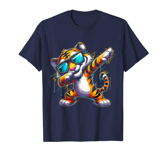 Dabbing Tiger With Sunglasses Cool Dabbing Tiger T-Shirt