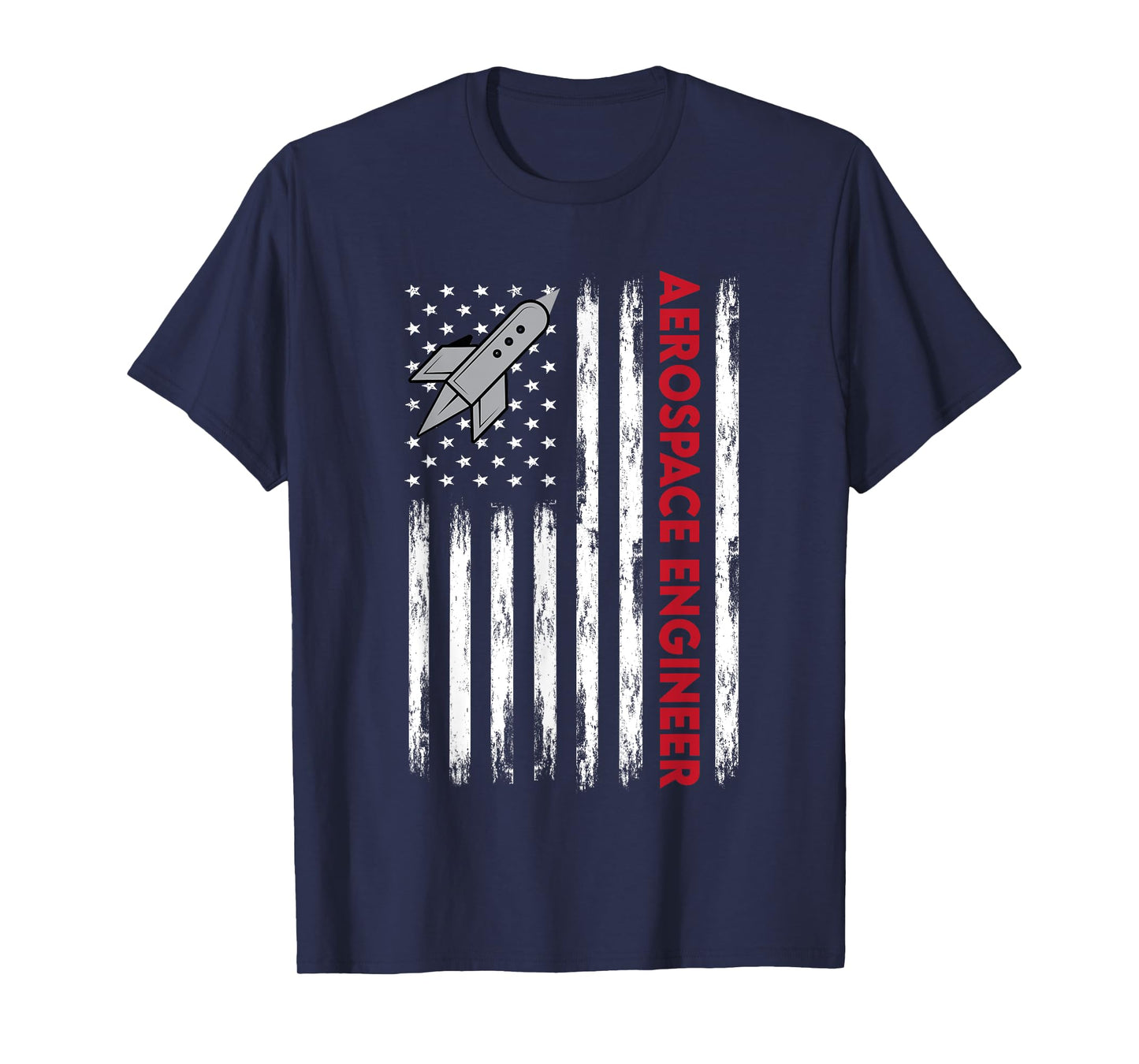 Aerospace Engineer USA Flag Design T-Shirt