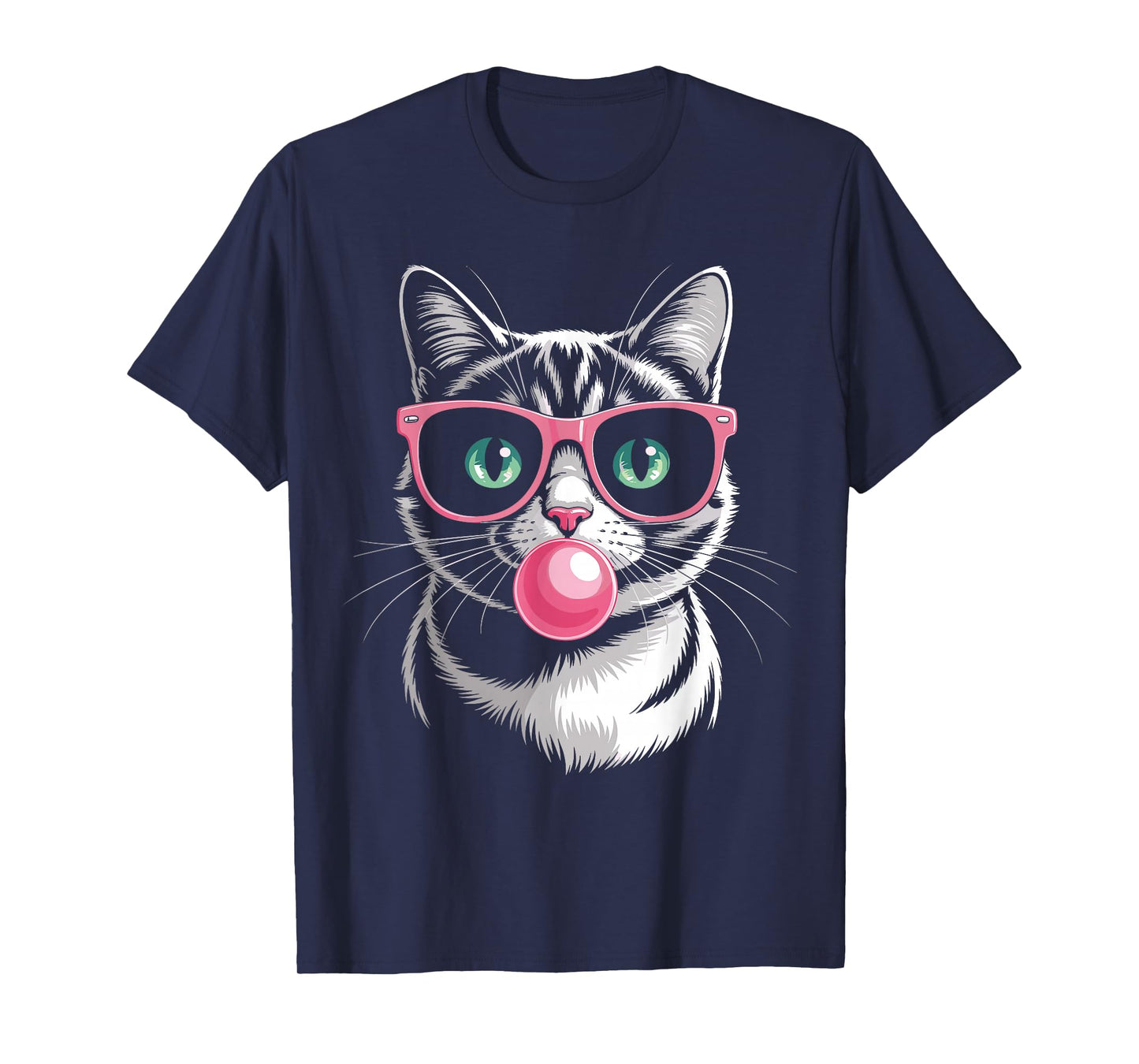 Cool Cat Pink Sunglasses Bubblegum Kitten Kawaii Kitty Lover T-Shirt