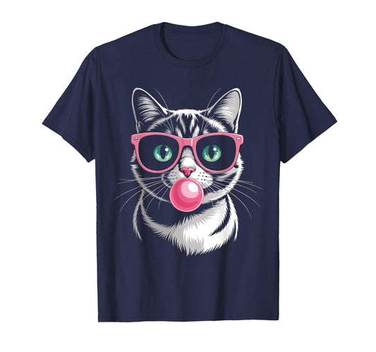 Cool Cat Pink Sunglasses Bubblegum Kitten Kawaii Kitty Lover T-Shirt