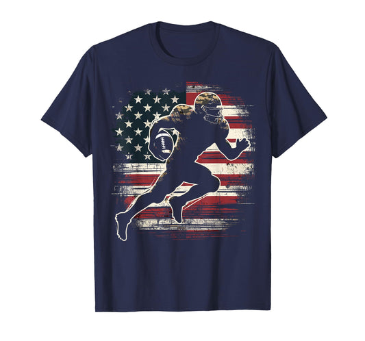 American Football Player Patriotic T-Shirt