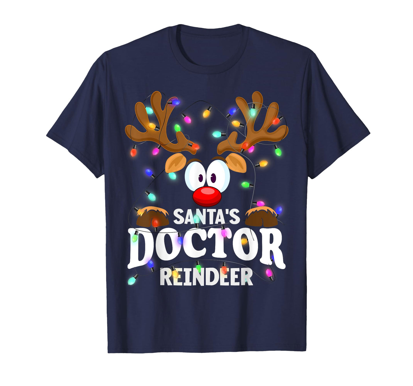 Christmas Men Women Santa's Doctor Reindeer T-Shirt
