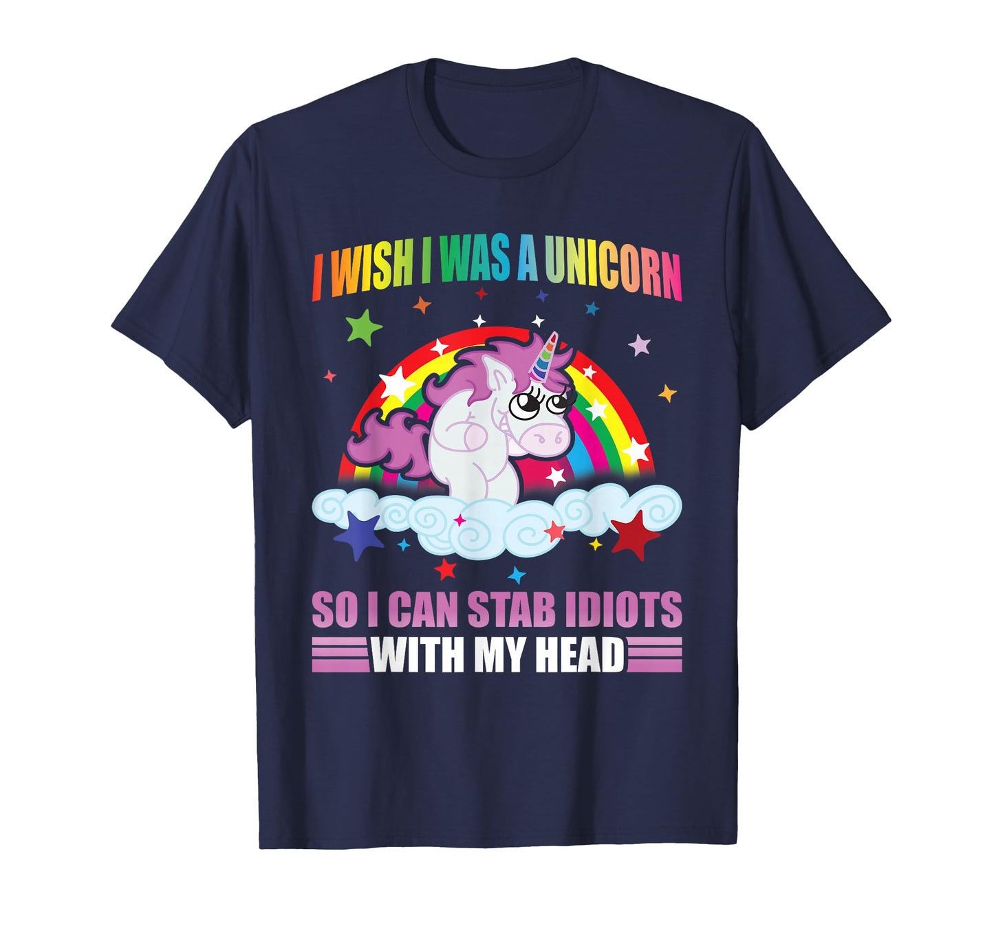 I Wish I Was A Unicorn Funny Unicorn I Hate People Unicorns T-Shirt