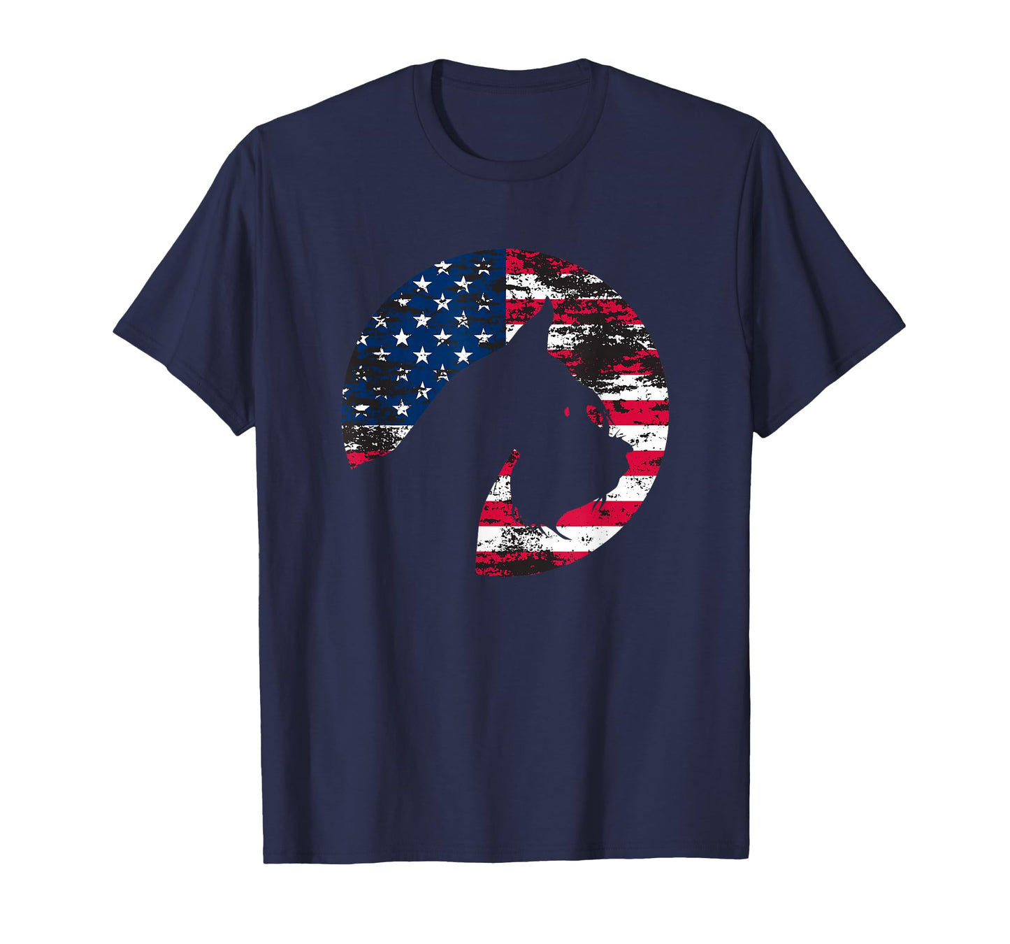 Vintage Schnauzer American Flag T-Shirt