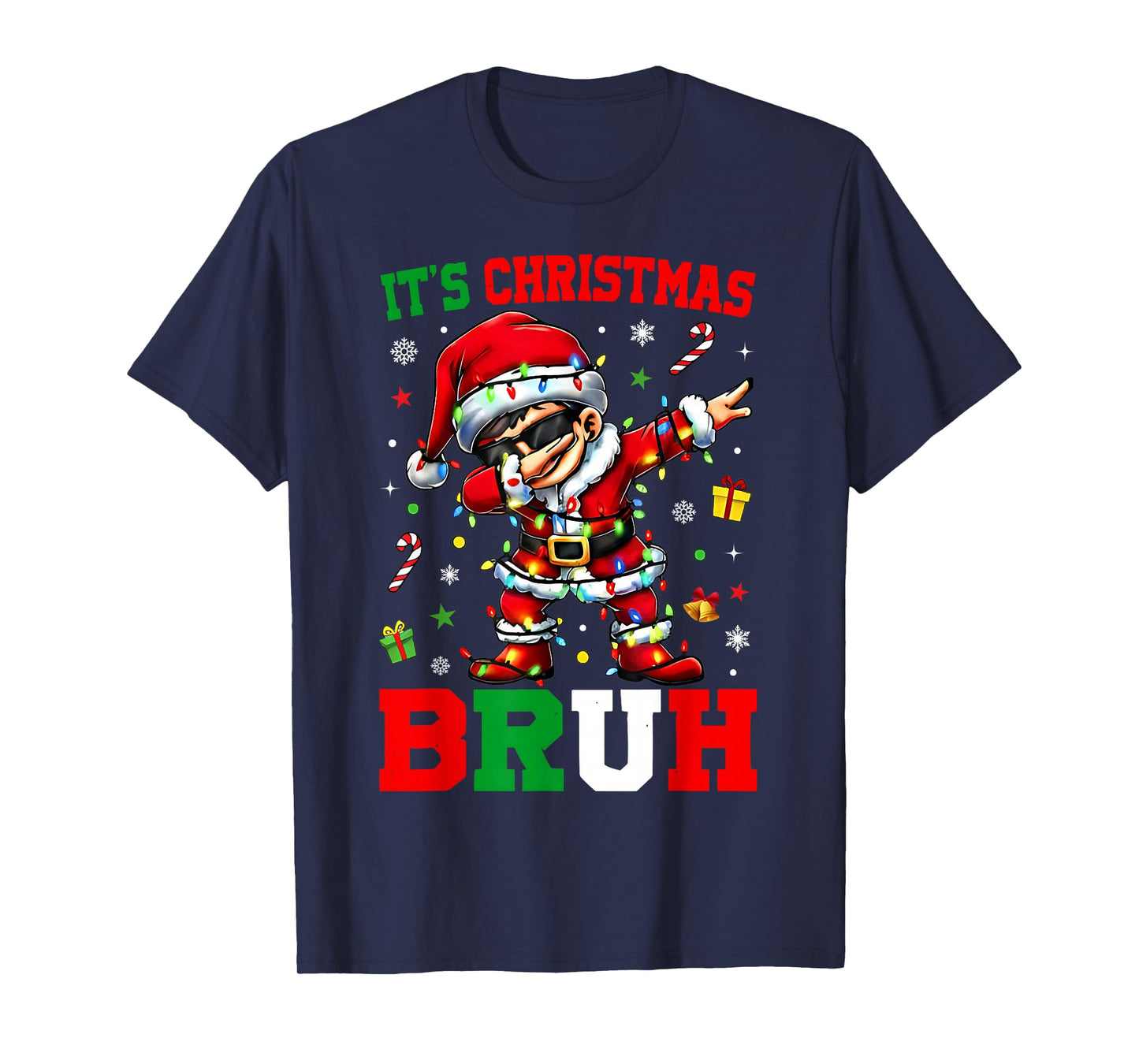 It's Christmas Bruh Dabbing Boy Kids Xmas Christmas Men T-Shirt