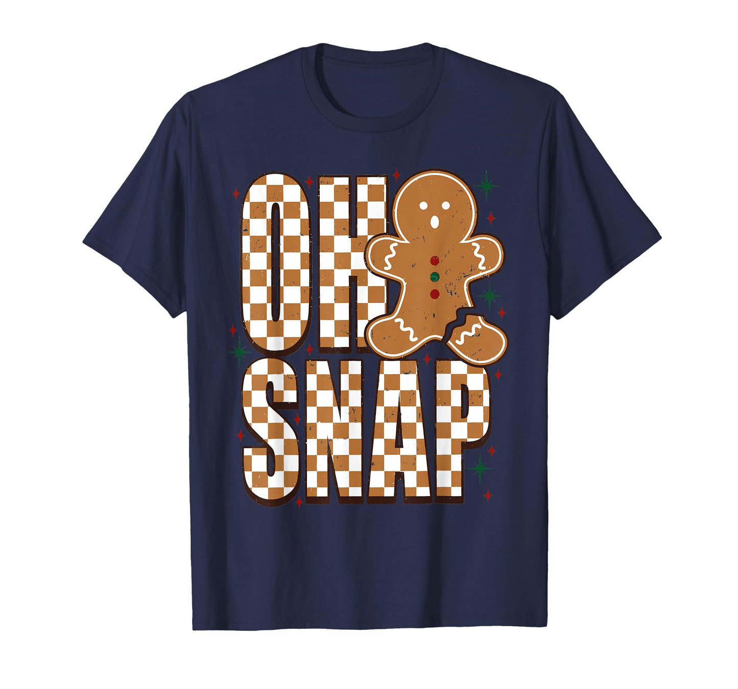 Oh Snap Gingerbread Man Funny Christmas Retro Women Men Kids T-Shirt