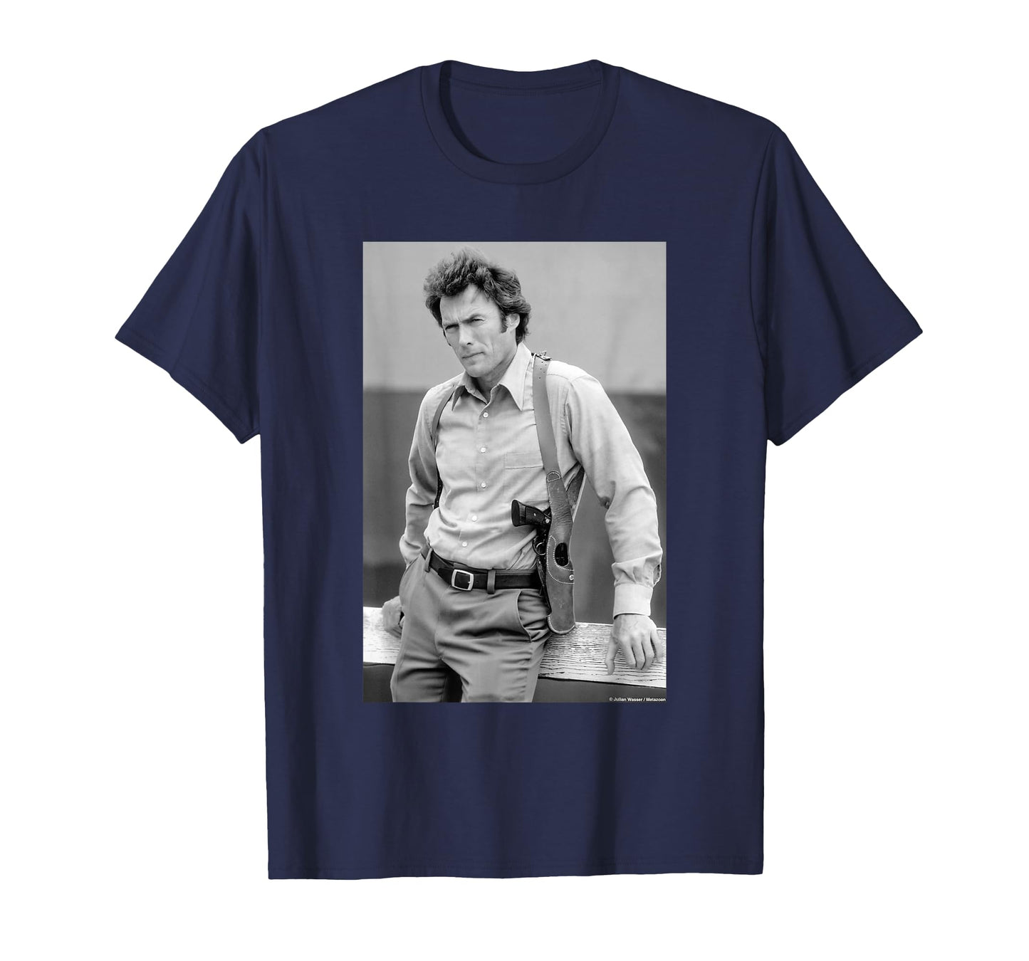 Clint Eastwood As Dirty Harry Magnum Force by Julian Wasser T-Shirt