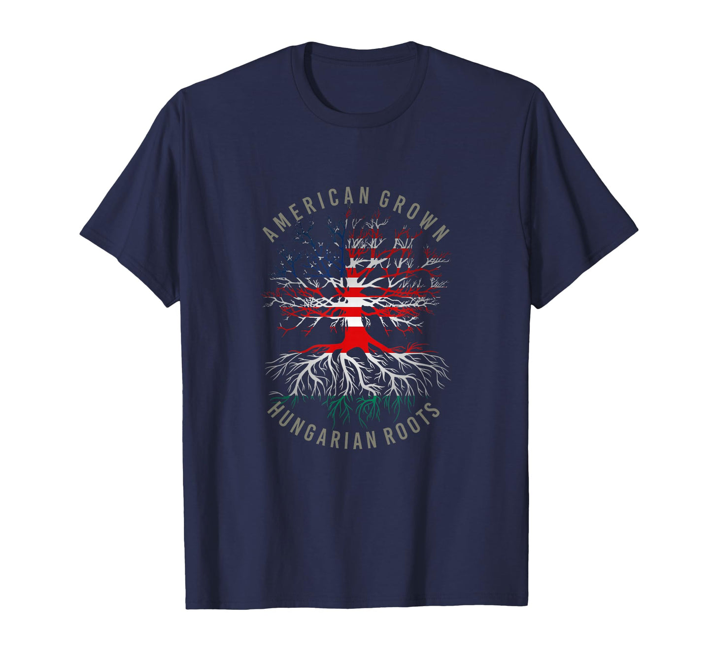 American Grown Hungarian Roots USA Hungary Flag Heritage T-Shirt