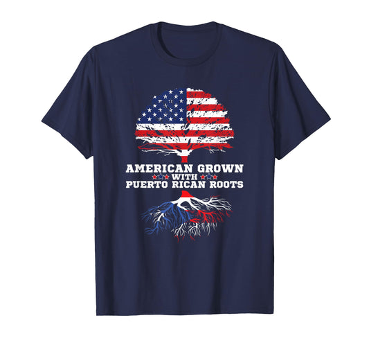 Puerto Rico Roots American Grown Puerto Rican Roots T-Shirt