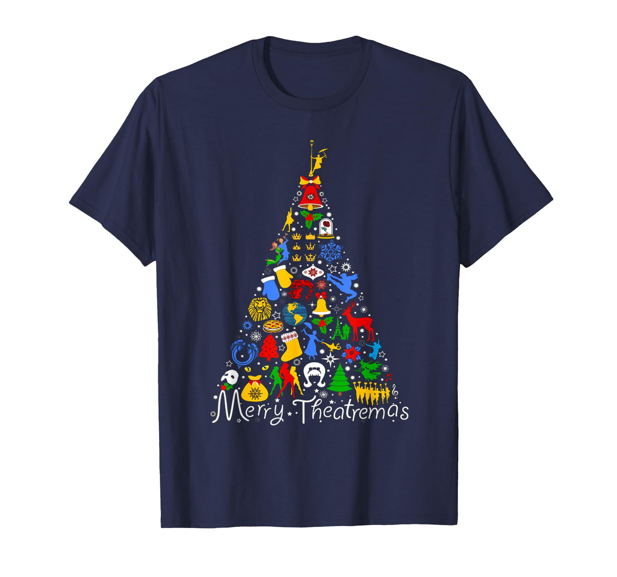 Merry Theatremas Broadway Theater Musical Christmas Tree T-Shirt