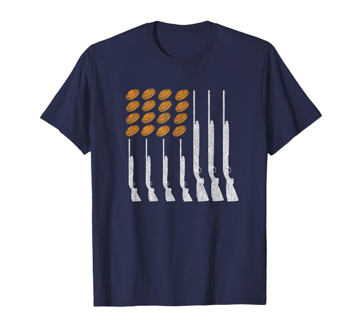 Clay Target Shooting Trap Skeet American Flag Patriotic T-Shirt