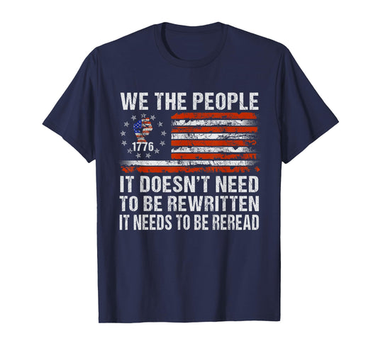 We The People American Flag Patriotic 1776 USA Retro Gifts T-Shirt