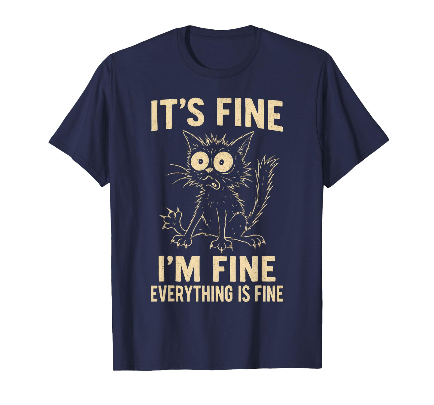 Funny Cat Graphic Tee Men Women Kids Weird Crazy Meme Cat T-Shirt