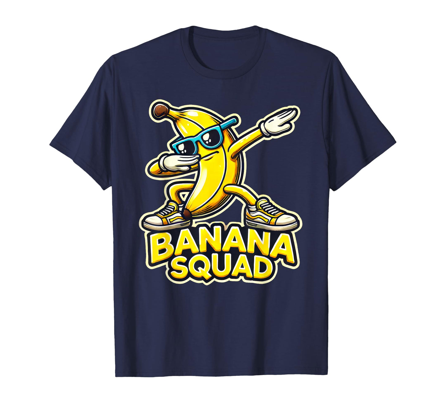 Banana Squad Funny Dabbing Banana Food & Dab Funky Fruit T-Shirt