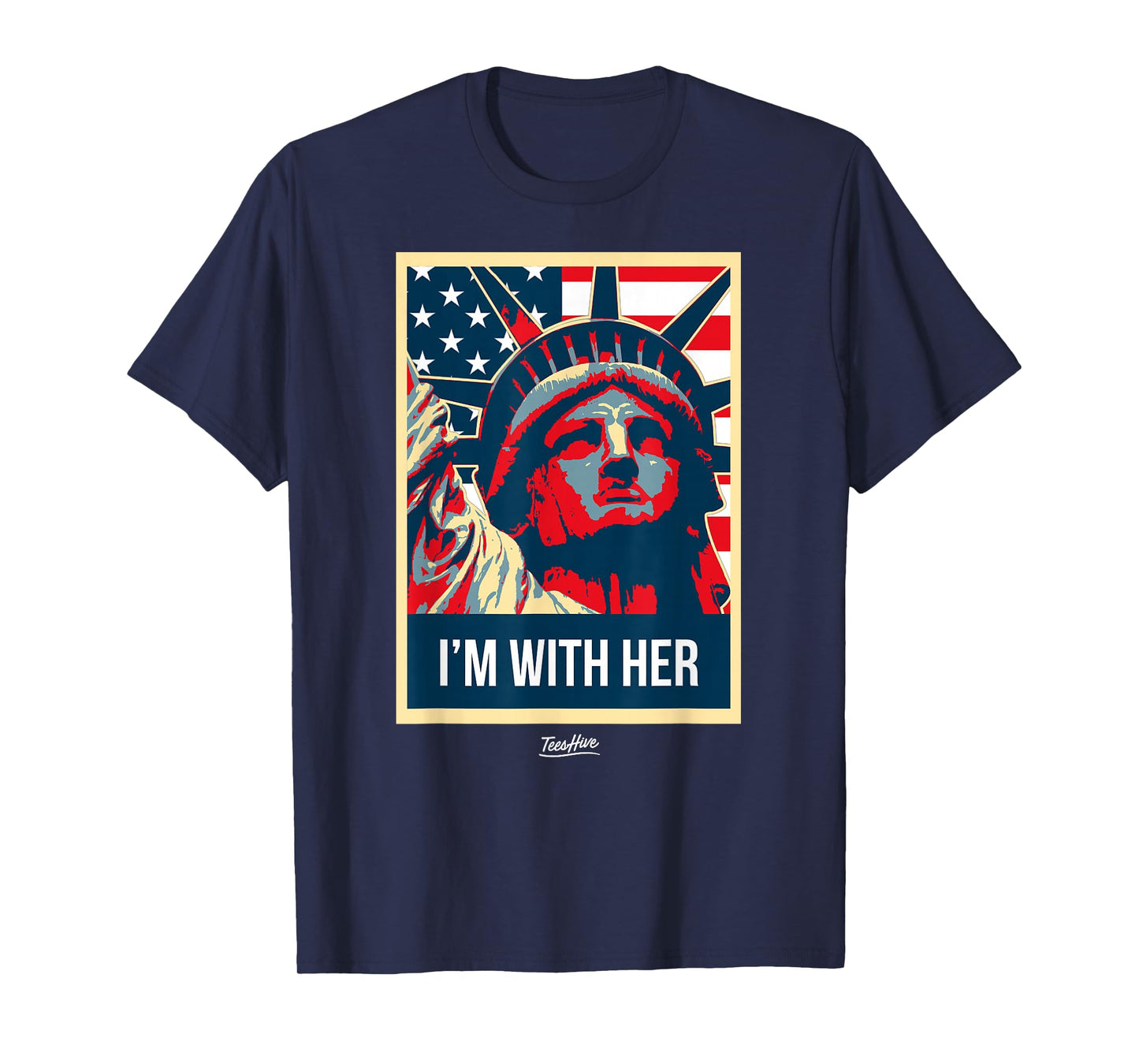 Im with Her Vintage Statue of Liberty New York T Shirt T-Shirt