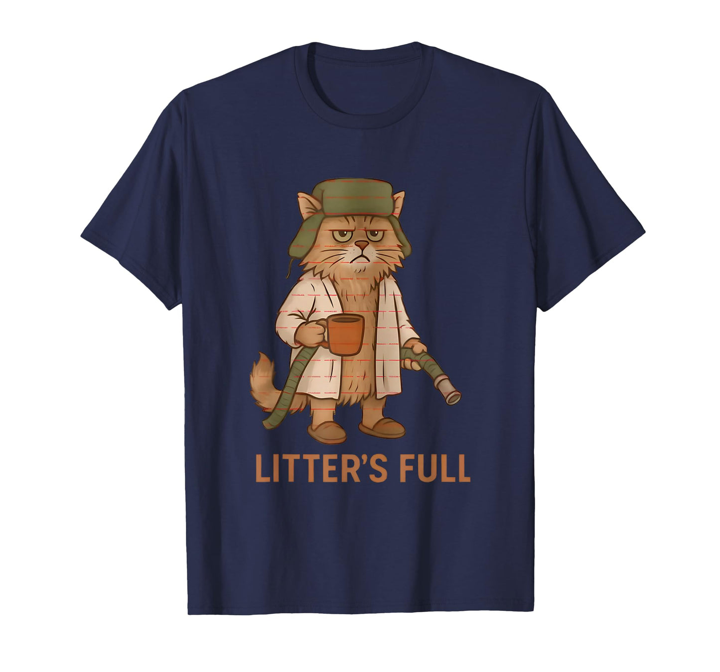 Funny Litter’s Full Cat Coffee Christmas Cat Mom Cat Lover T-Shirt