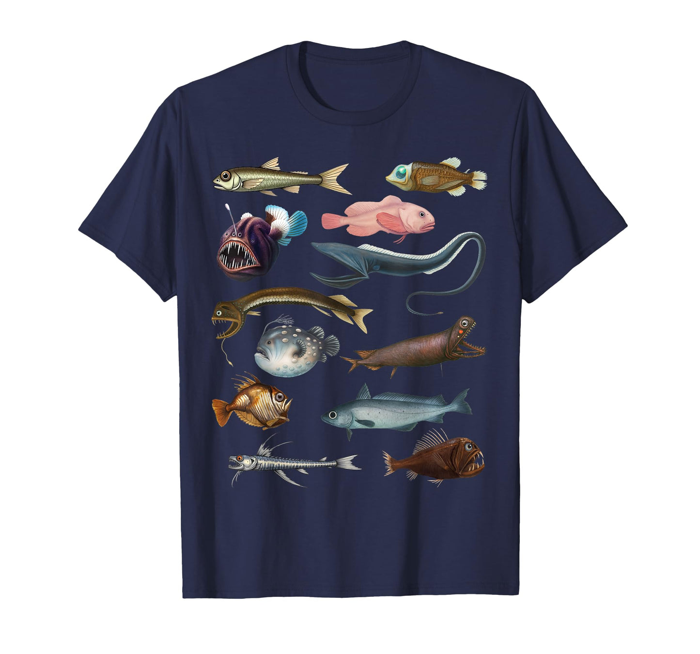 Deep Sea Fish Ocean Biology & Marine Science Educational T-Shirt