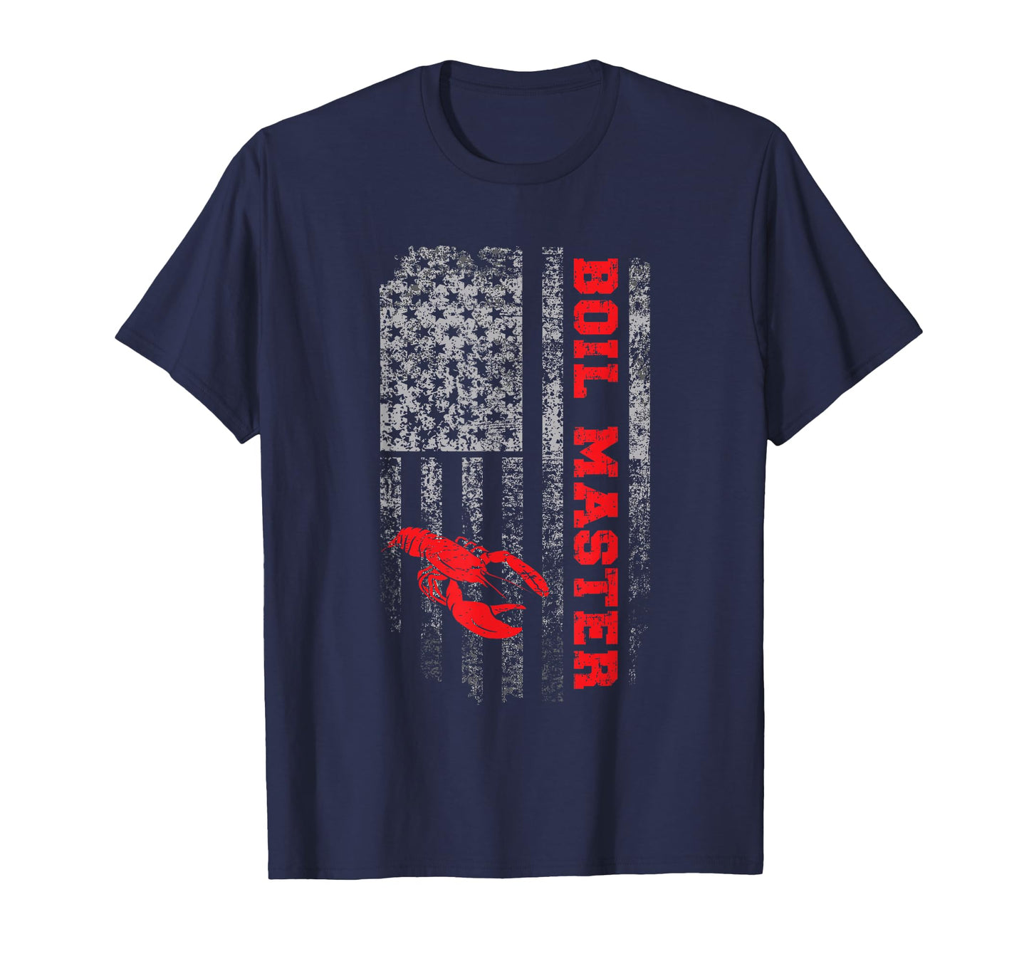 Boil Master Crawfish American Flag Crawdaddy Crayfish T-Shirt