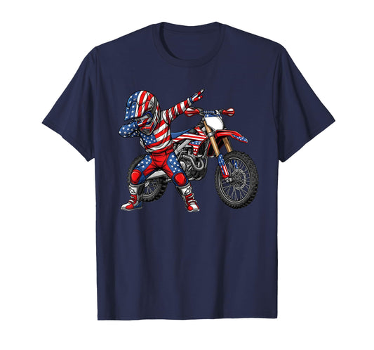 Dirt Bike Art Rider Motocross Motorcycle Dirtbike Boys T-Shirt