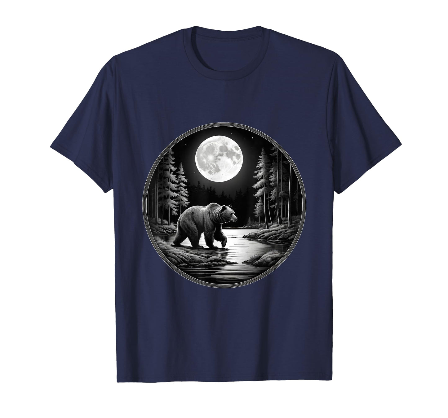 Moon Bear Wildlife Scene for Outdoor and Nature Fans T-Shirt