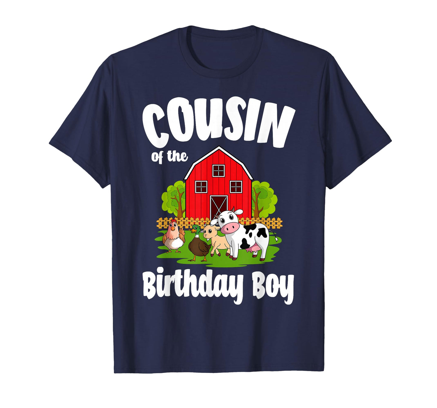Cousin Of The Birthday Boy Farm Animal Bday Party T-Shirt