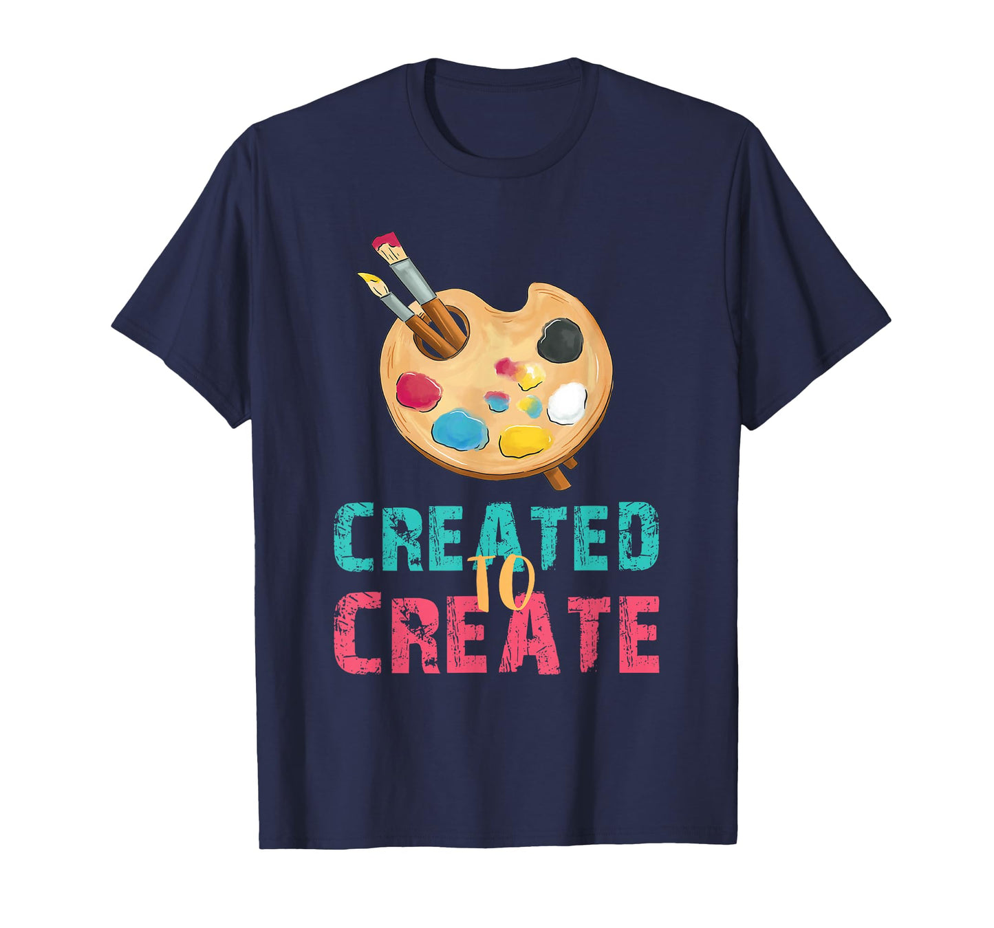 Art Teacher Created Art Palette Brush Artist Art Student T-Shirt