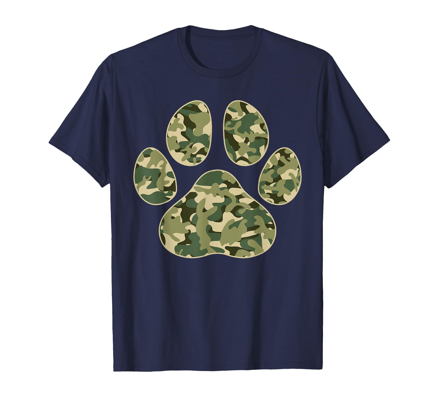 Cute Camo Paw Print Pet Owner Camouflage Paw Print Dog Lover T-Shirt